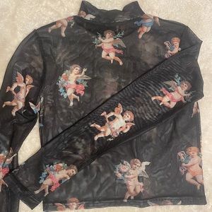 Long Sleeved/Cropped/Transparent Angel Baby Top